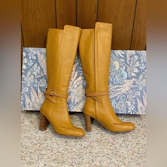 ULLA JOHNSON Adler Leather Buckle Knee High Boots size 37 - Picture 9 of 15